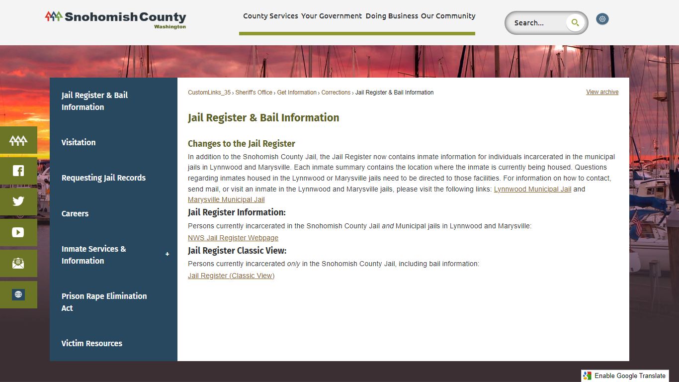 Jail Register & Bail Information | Snohomish County, WA ...