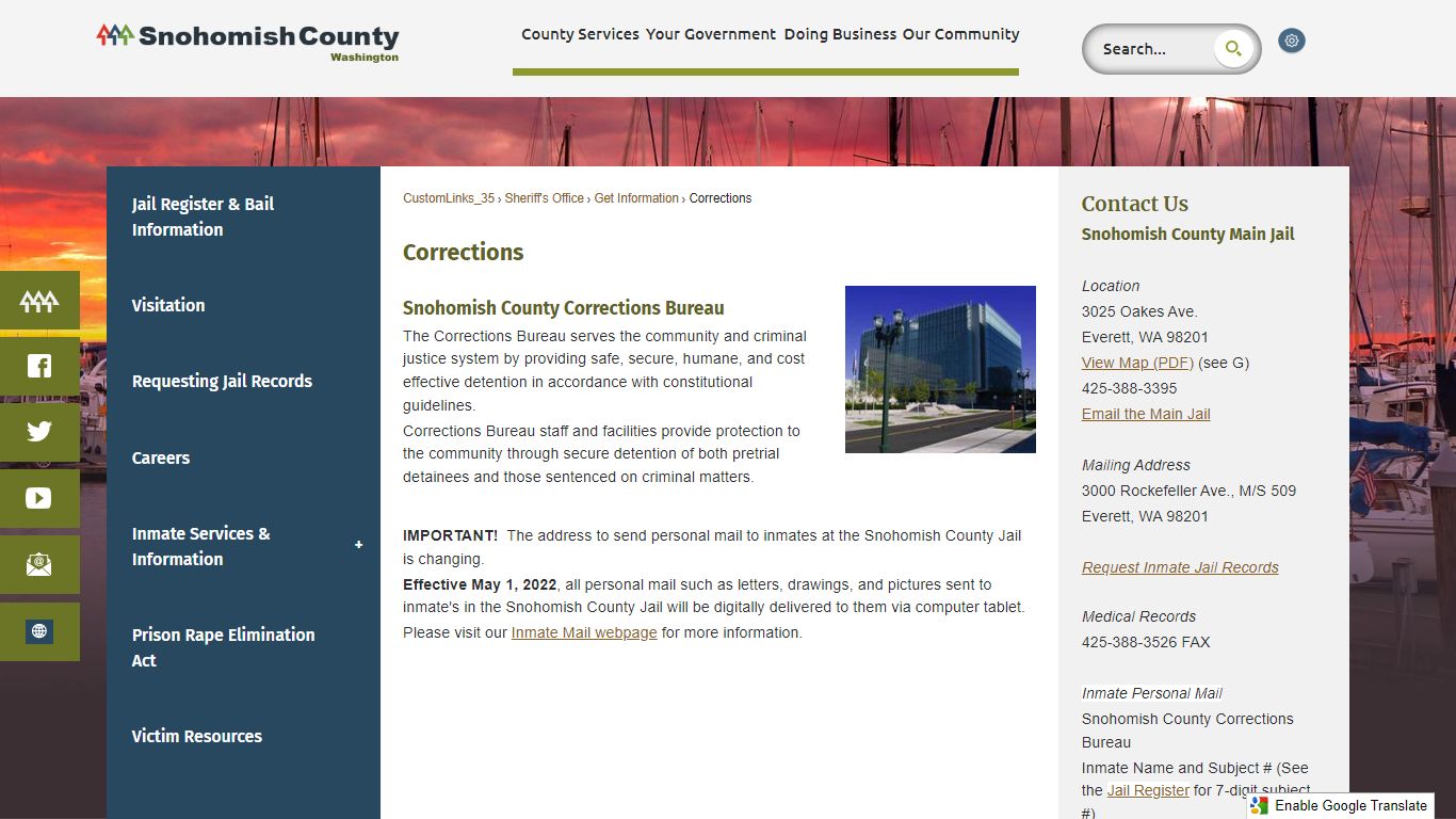 Corrections | Snohomish County, WA - Official Website